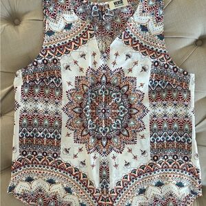 Stitch Fix Verse Women's Sleeveless Boho Print Blouse NWoT